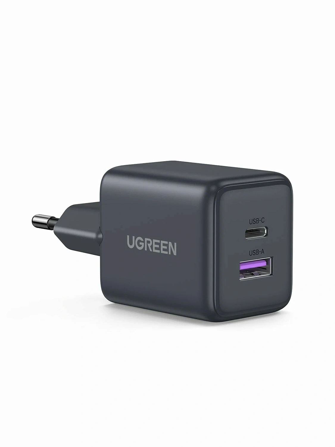 55539 Зарядное устройство UGREEN X516 GaN 30W 1xUSB-A, 1xUSB-C. Цвет: серый